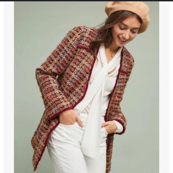 ett:twa by Anthropology Annis Tweed Blazer - Picture 2 of 14